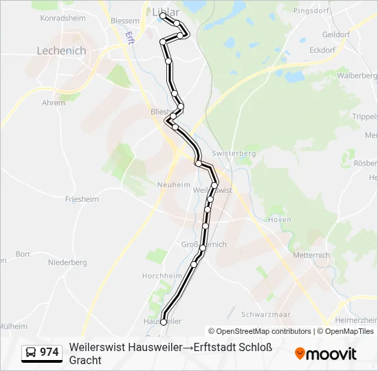 974 Bus Line Map