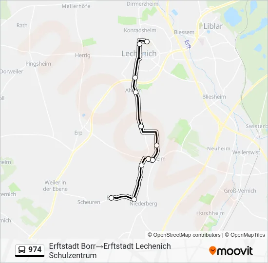 974 Bus Line Map