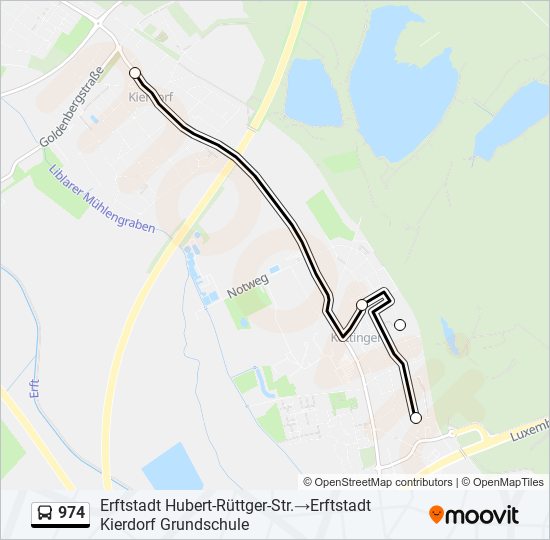 974 bus Line Map