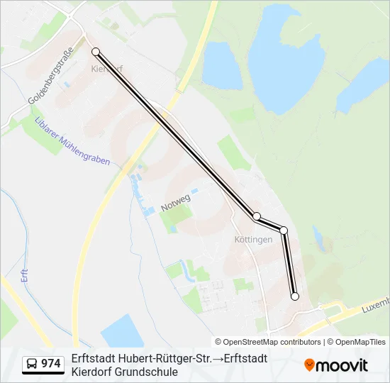 974 Bus Line Map