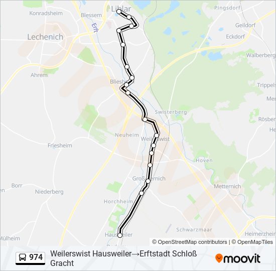 974 bus Line Map