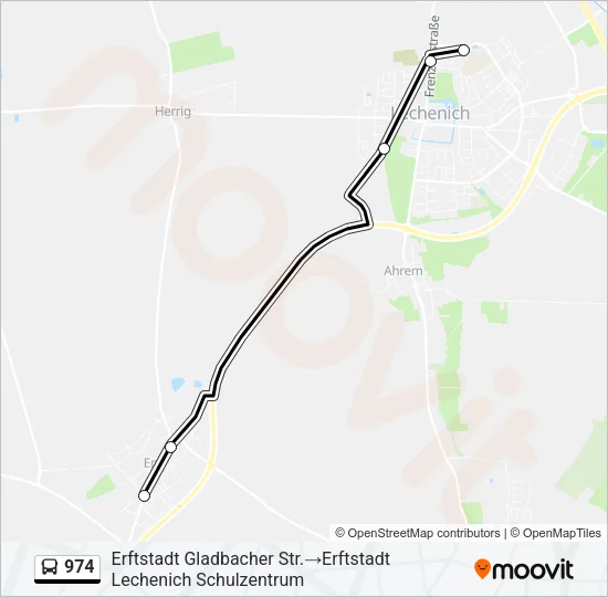 974 Bus Line Map