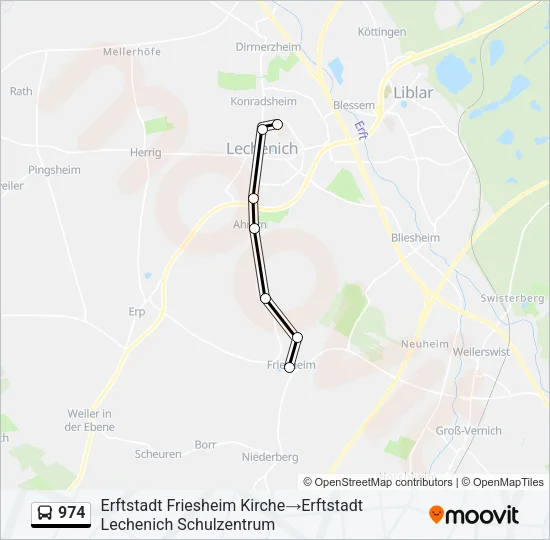 974 Bus Line Map