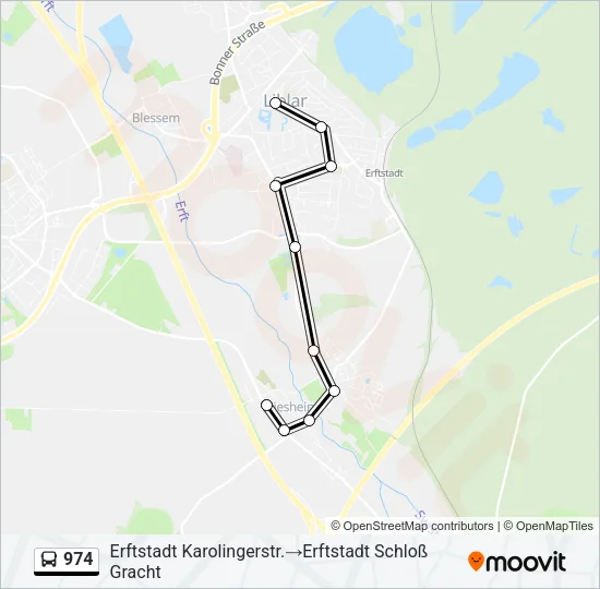 974 Bus Line Map
