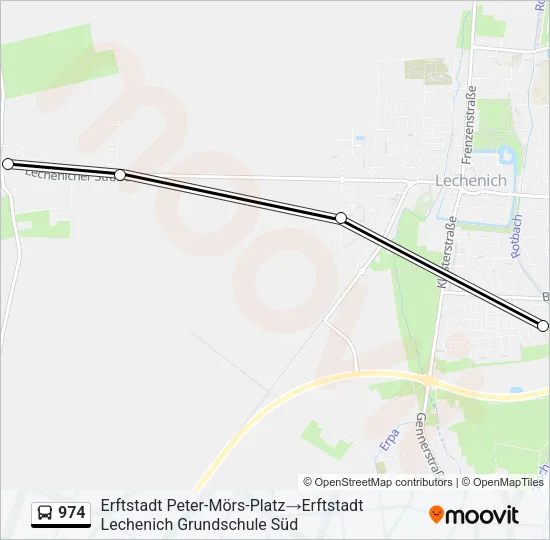 974 Bus Line Map