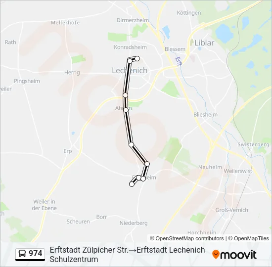 974 Bus Line Map