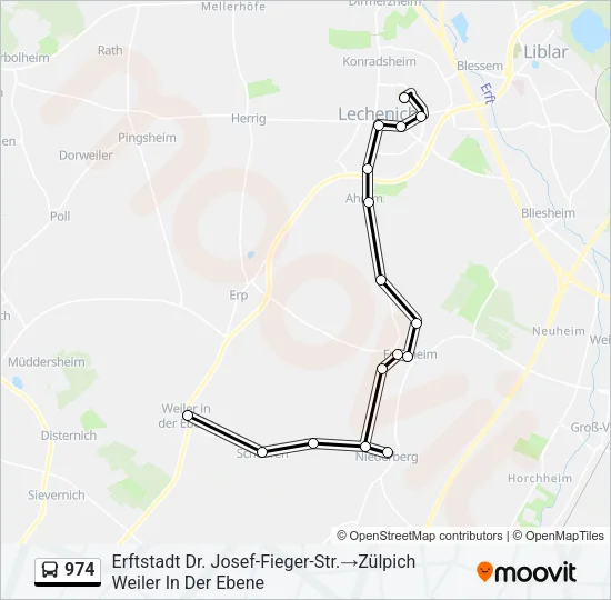 974 Bus Line Map