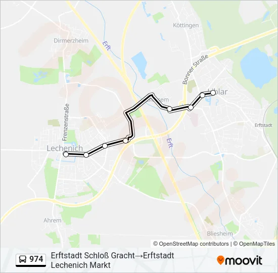 974 Bus Line Map