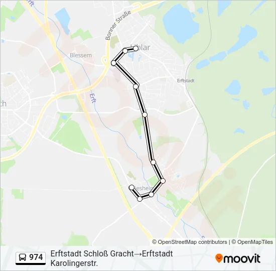 974 Bus Line Map