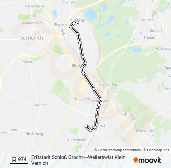 974 Bus Line Map