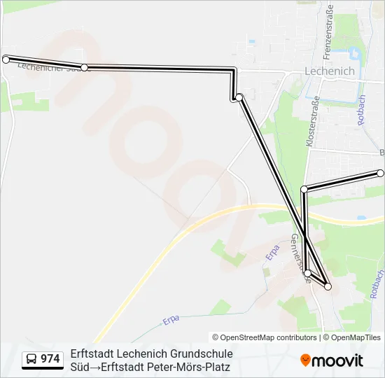 974 Bus Line Map