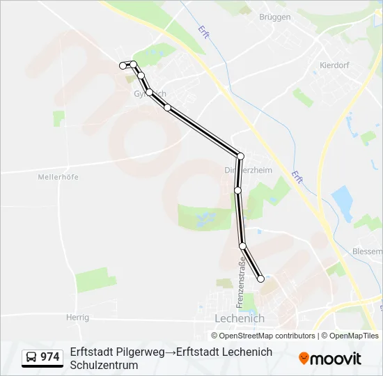 974 Bus Line Map