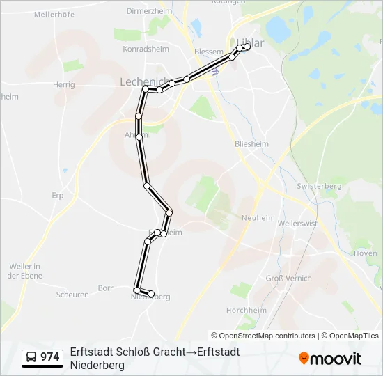 974 Bus Line Map