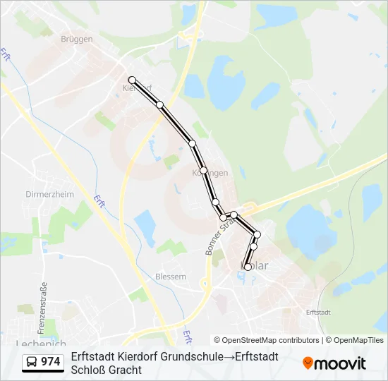 974 Bus Line Map