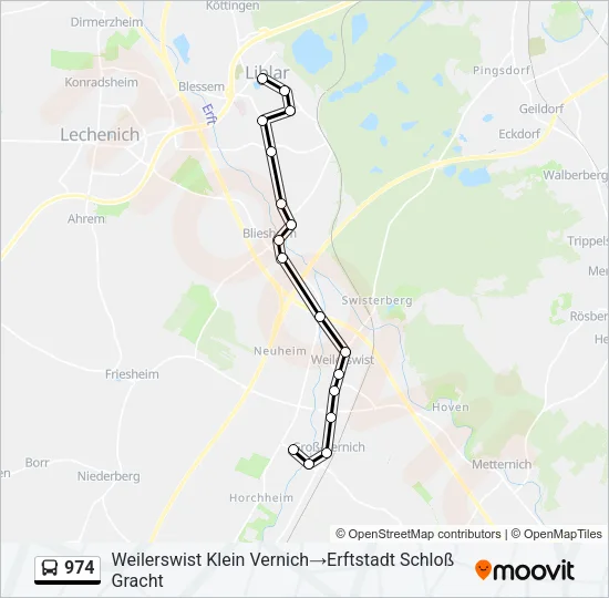 974 Bus Line Map