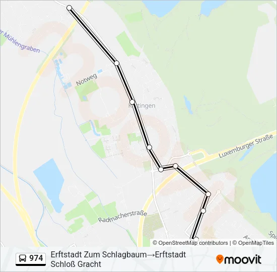 974 Bus Line Map