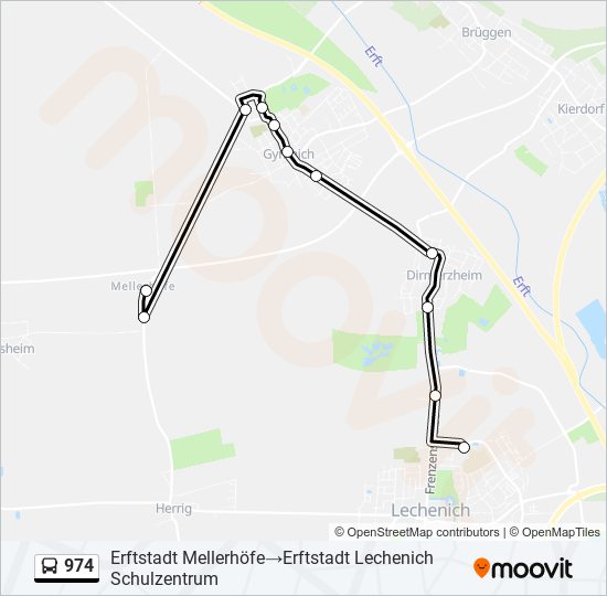 974 bus Line Map