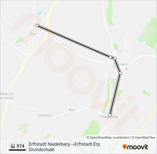 974 Bus Line Map