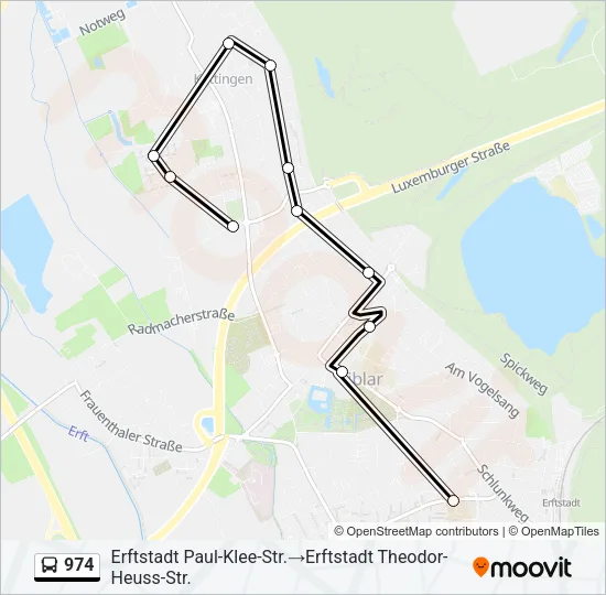 974 Bus Line Map