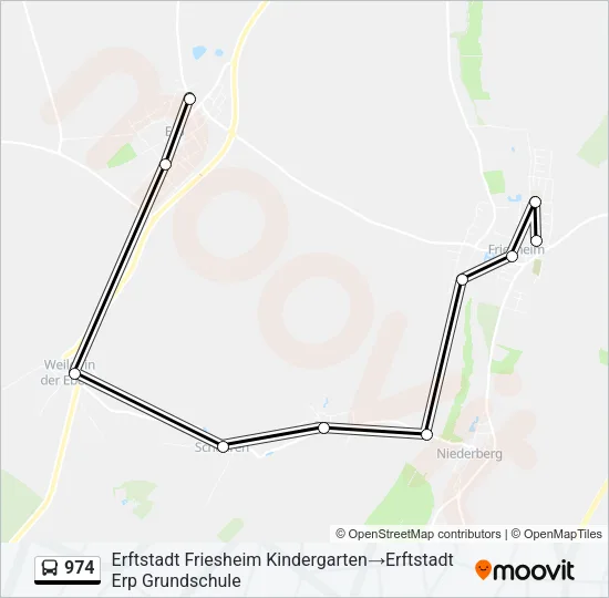 974 Bus Line Map