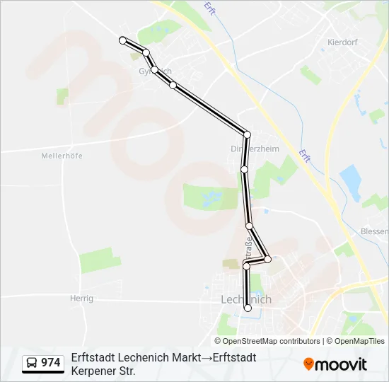 974 Bus Line Map