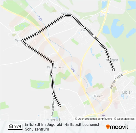 974 Bus Line Map