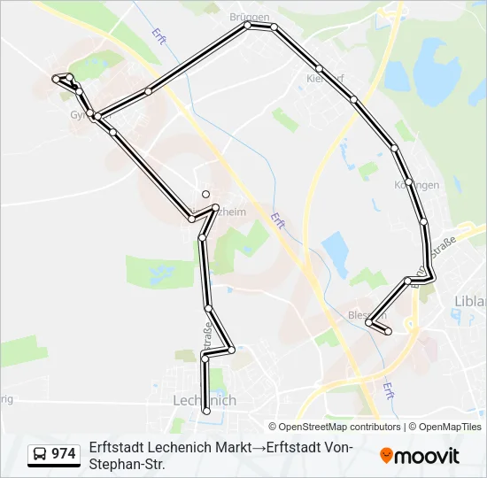 974 Bus Line Map