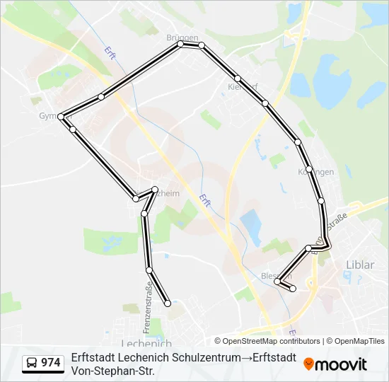 974 Bus Line Map