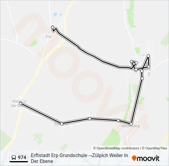 974 Bus Line Map