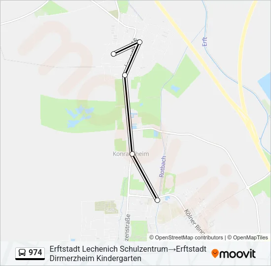 974 Bus Line Map