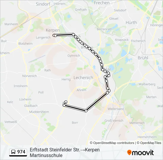 974 Bus Line Map