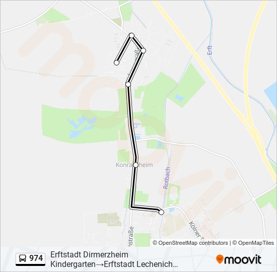 974 bus Line Map