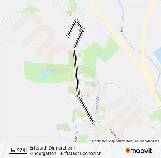 974 Bus Line Map