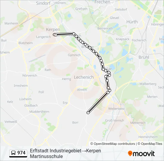 974 Bus Line Map