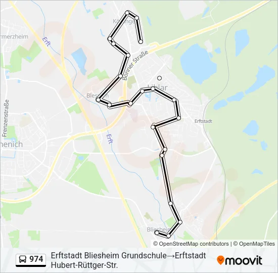 974 Bus Line Map
