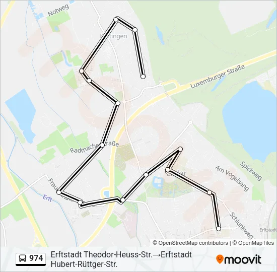 974 Bus Line Map