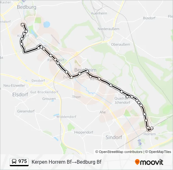 Buslinie 975 Karte