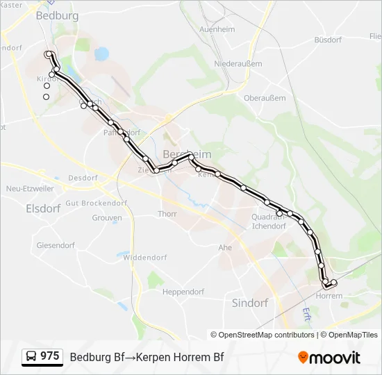 Buslinie 975 Karte
