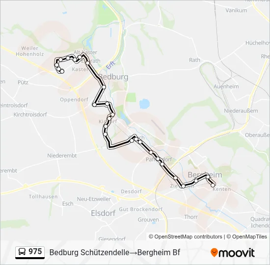 Buslinie 975 Karte