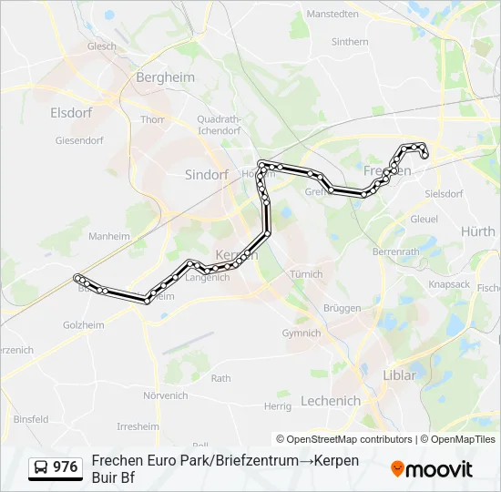 976 Bus Line Map