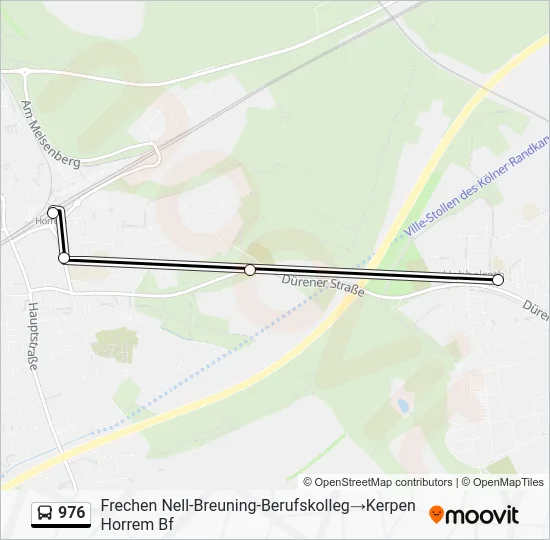 Автобус 976: карта маршрута