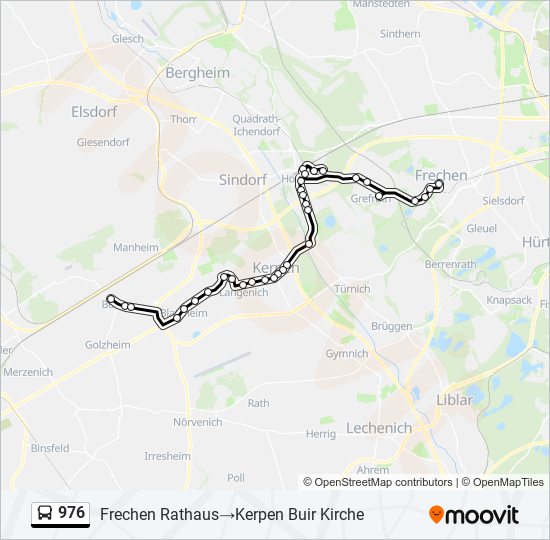 976 bus Line Map