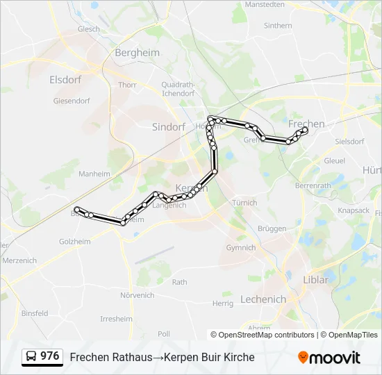 976 Bus Line Map