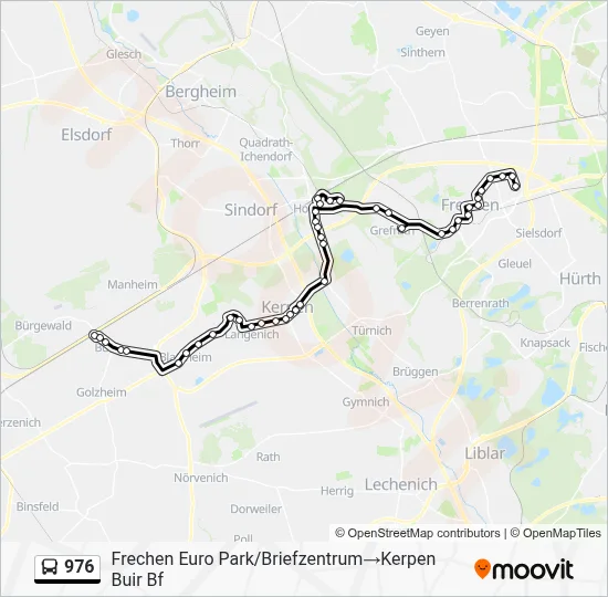 976 Bus Line Map
