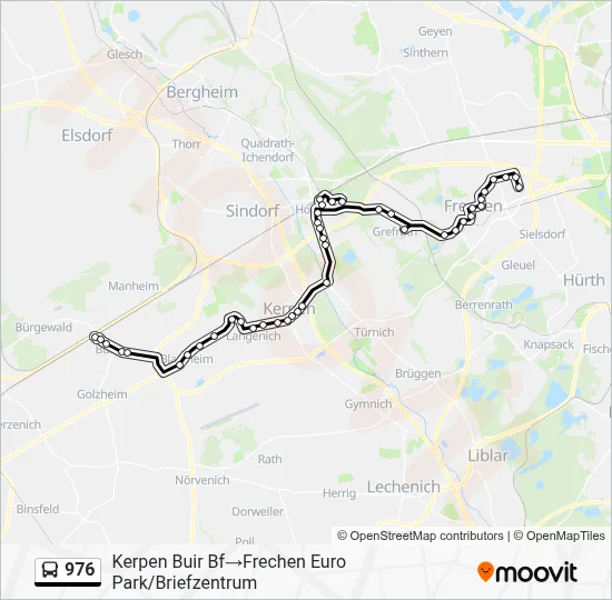 976 Bus Line Map