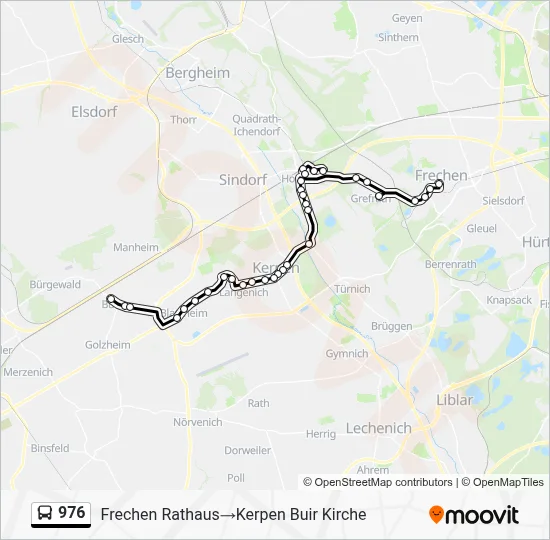 Buslinie 976 Karte