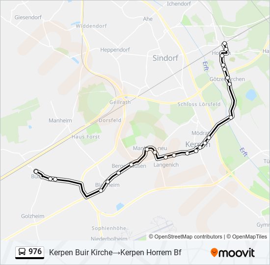 976 bus Line Map