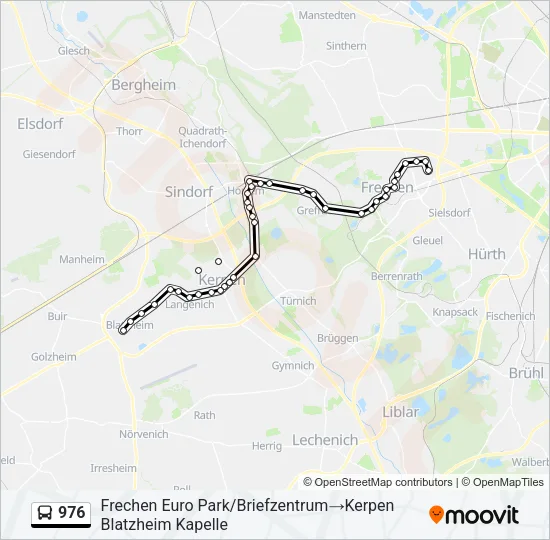 Buslinie 976 Karte