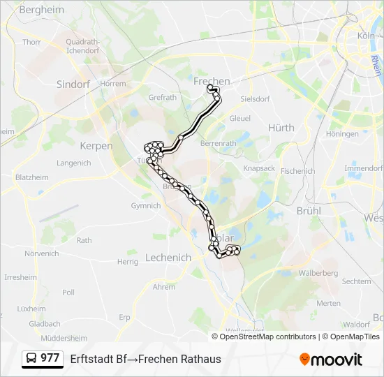 Buslinie 977 Karte