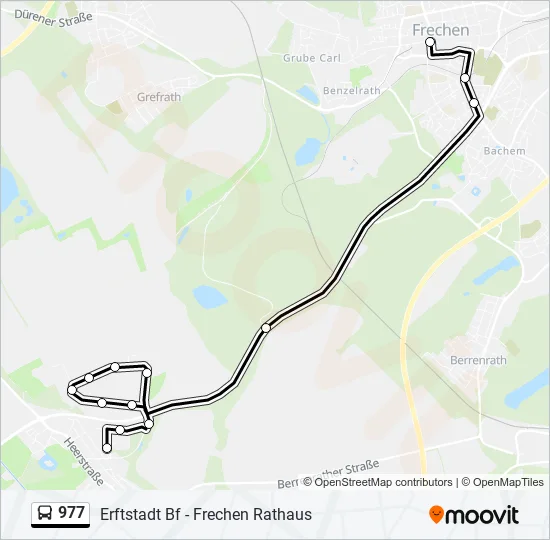 Автобус 977: карта маршрута
